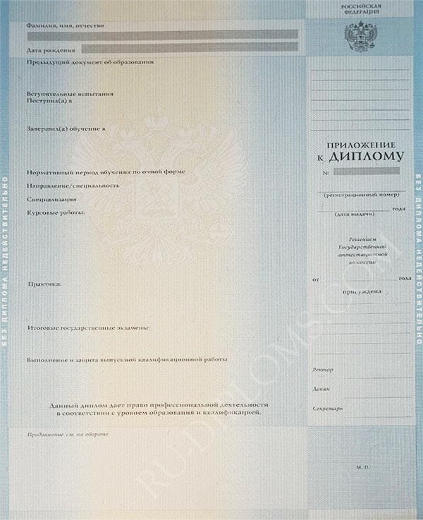 Диплом бакалавра 2010-2013 год  